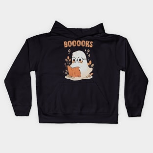 Funny Halloween Cute Ghost Book Reading School Teacher Kids Hoodie